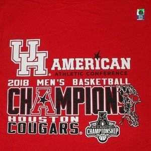 Victory Brand Shirts - University Houston Cougars Basketball T- Shirt Red Victory Brand Shirts - University Houston Cougars Basketball T- Shirt Red
